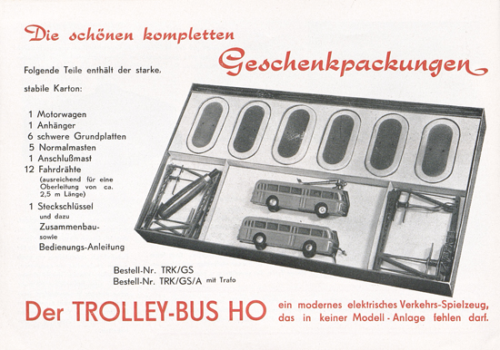Eheim Trolley Bus H0 Katalog 1955