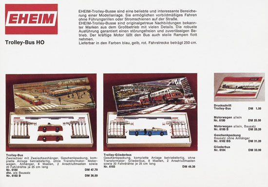 Eheim Modellspielwaren 1970