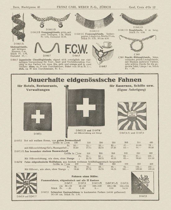 Franz Carl Weber Prospekt Nr. 228 Dekorationswaren 1926