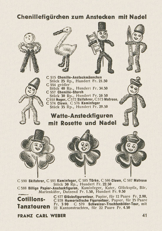 Franz Carl Weber Katalog Scherz, Ball und Fastnacht 1949