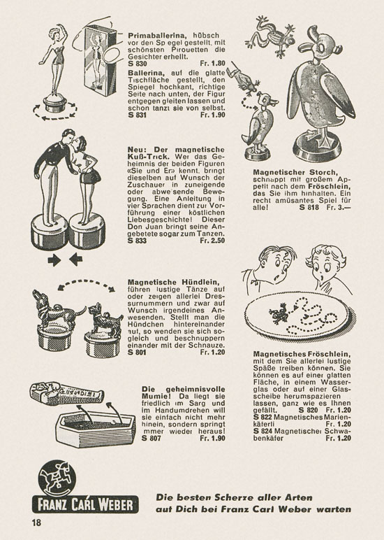 Franz Carl Weber Katalog Scherz und Unterhaltung 1959