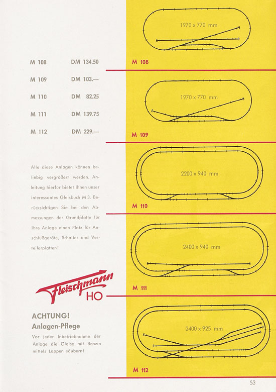 Fleischmann Katalog H0 1961-1962