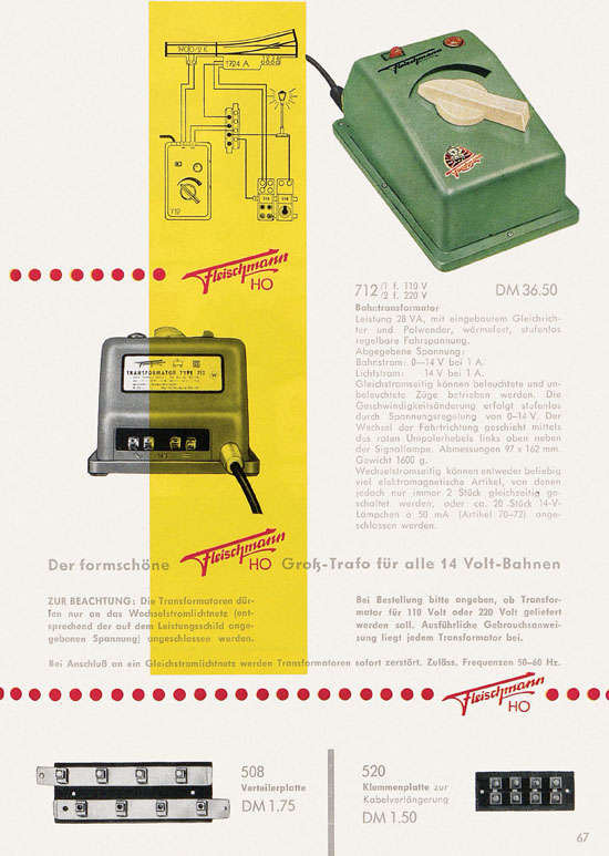Fleischmann Katalog H0 1962-1963