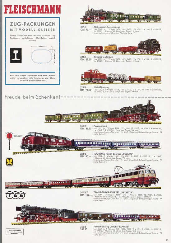 Fleischmann Katalog Modelleisenbahn Auto-Ralley 1968-1969