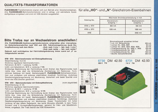 Fleischmann Piccolo Spur N Katalog 1971