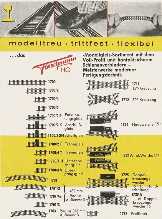 Fleischmann H0 Prospekt 1961