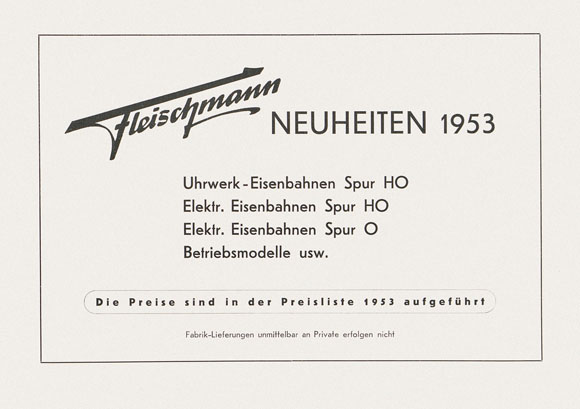 Fleischmann Neuheiten 1953