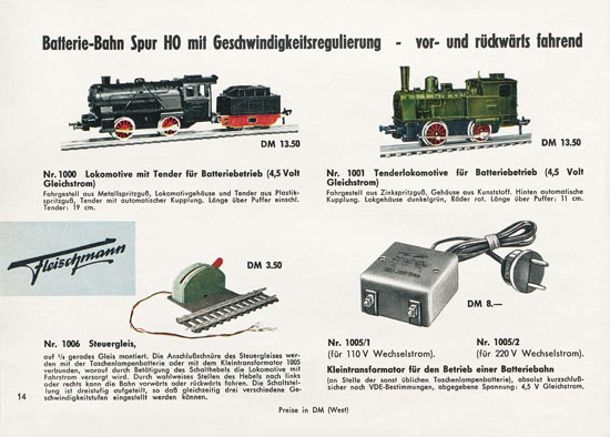 Fleischmann Katalog 1957