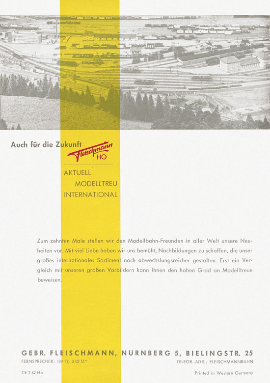Fleischmann Katalog H0-Neuheiten 1962