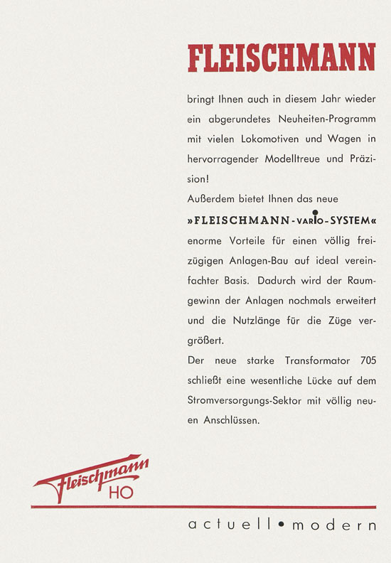 Fleischmann Neuheiten 1966