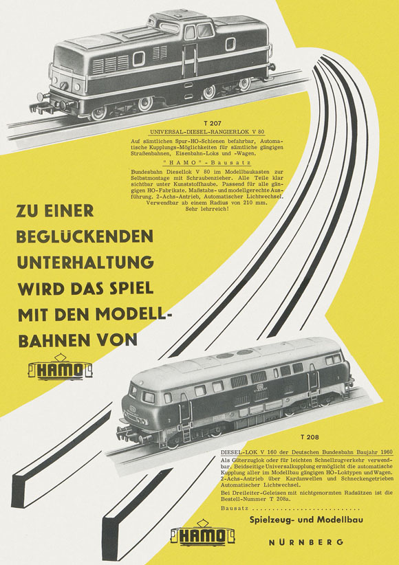Hamo Prospekt Modelleisenbahn Straßenbahn 1962