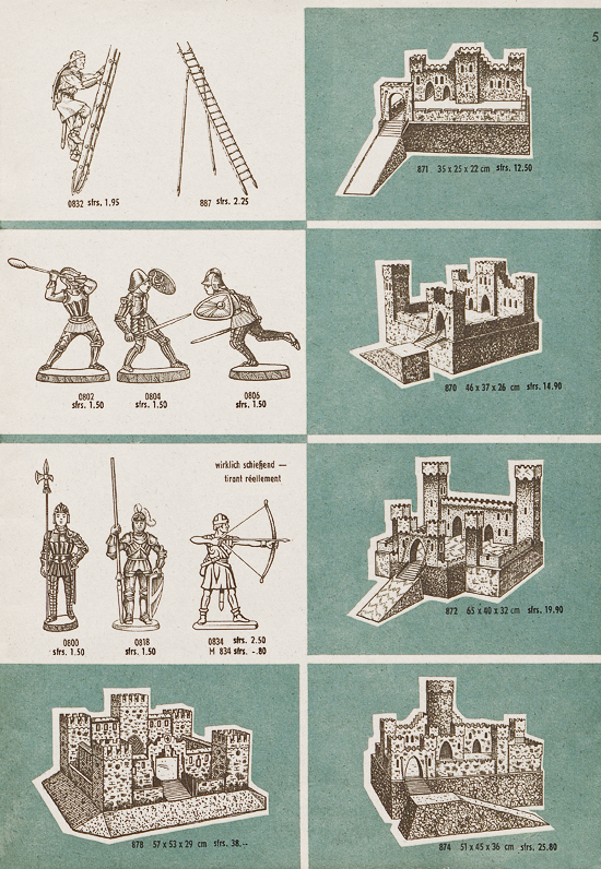 Hausser Spiele und Elastolin Figuren 1960