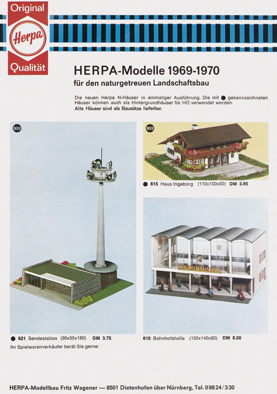 Herrpa Modelle für den Landschaftsbau 1969-1970