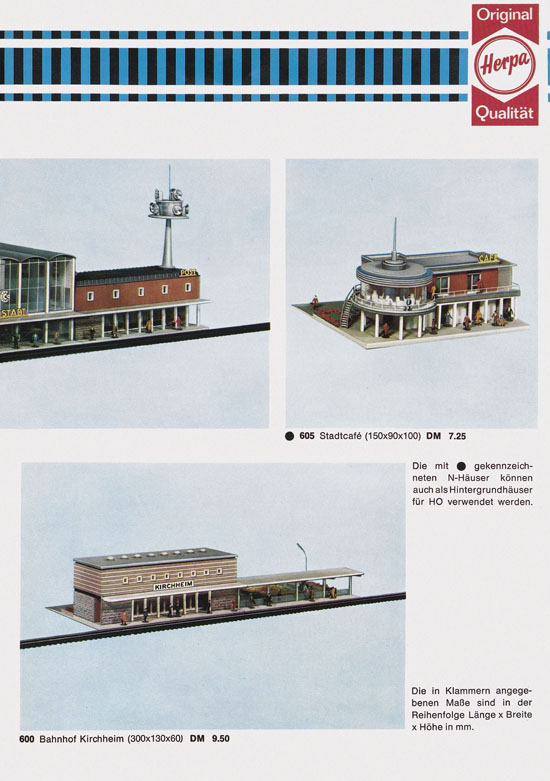 Herrpa Modelle für den Landschaftsbau 1969-1970
