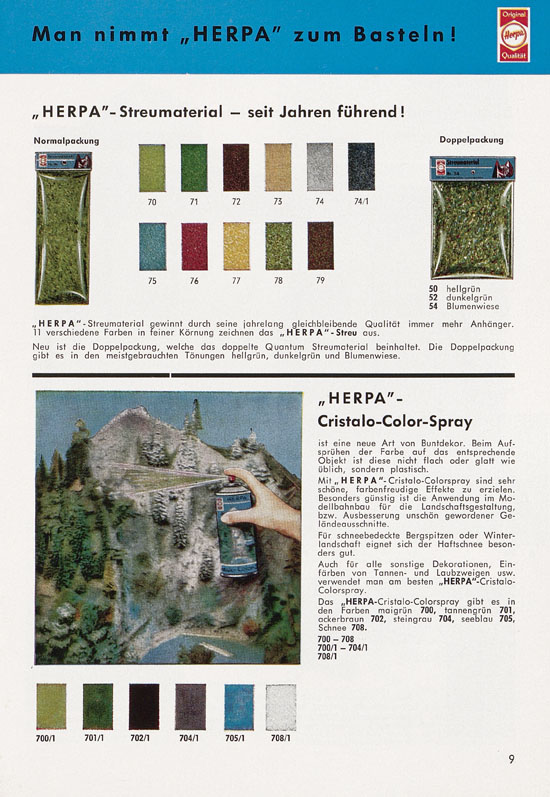 Herpa Modelle Katalog 1970