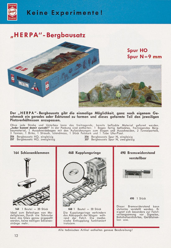 Herpa Modelle Katalog 1970