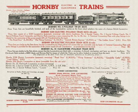Hornby Trains catalog 1935-1936