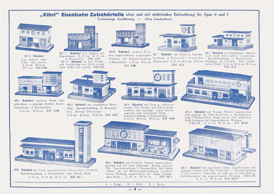 Kibri Katalog Eisenbahntechnik 1938
