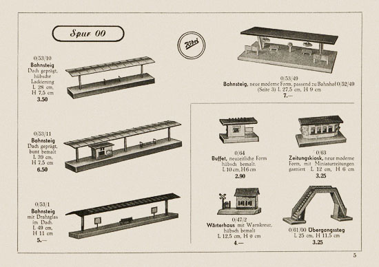 Kibri Katalog Eisenbahn-Zubehör 1950