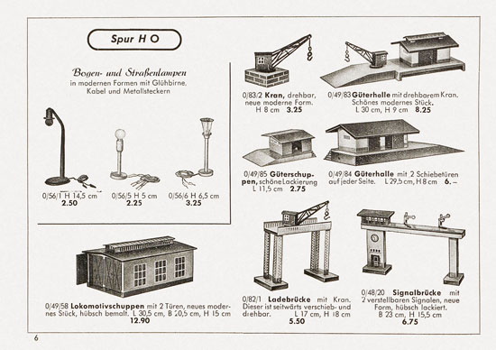 Kibri Katalog Eisenbahn-Zubehör 1953