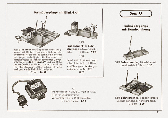 Kibri Katalog Eisenbahn-Zubehör 1953