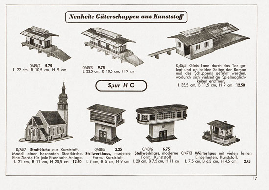 Kibri Katalog Eisenbahn-Zubehör 1957