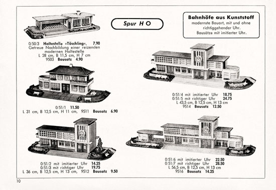 Kibri Modellbahn-Zubehör Katalog 1958