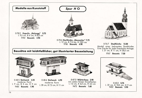 Kibri Modellbahn-Zubehör Katalog 1958