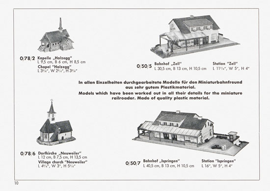 Kibri Katalog Neuheiten 1958