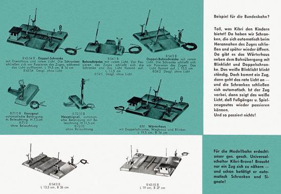 Kibri Katalog Modellbahn-Zubehör 1959
