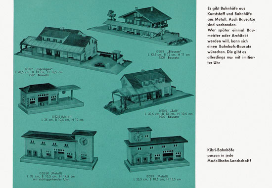 Kibri Katalog Modellbahn-Zubehör 1959