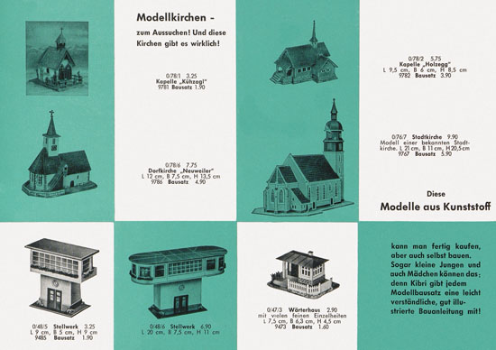 Kibri Spielwaren und Modellbahn-Zubehör 1959