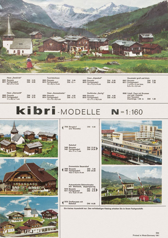 Kibri Modelle H0 + N 1967