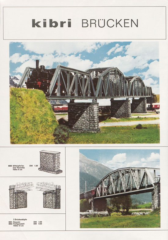 Kibri Katalog Modellbahn-Zubehör 1967-1968