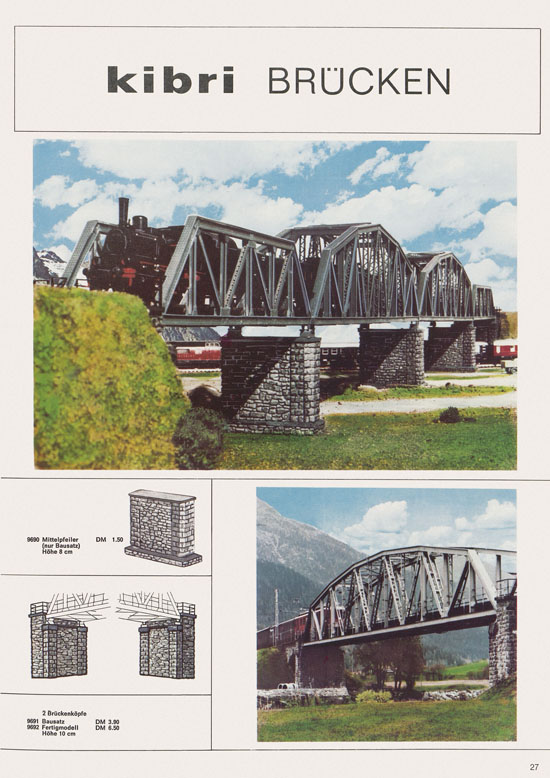 Kibri Katalog Modellbahn-Zubehör 1969-1970