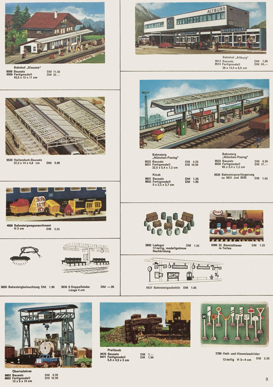 Kibri Katalog Modellbahn-Zubehör 1970-1971