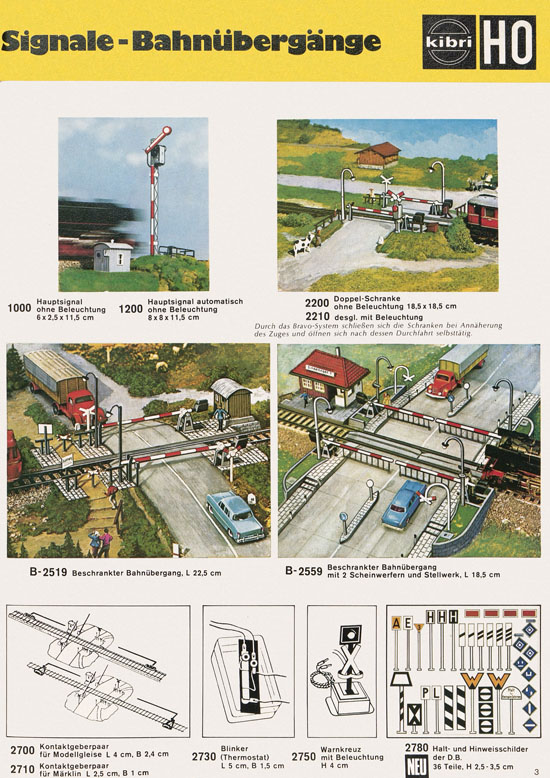 Kibri Katalog Modellbahn-Zubehör 1973 1974