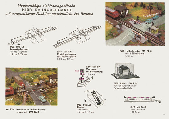 Kibri Katalog Modellbahn-Zubehör Spur H0 + N 1965