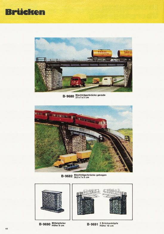 Kibri Modellbahn-Zubehör H0 + N Katalog 1974-1975
