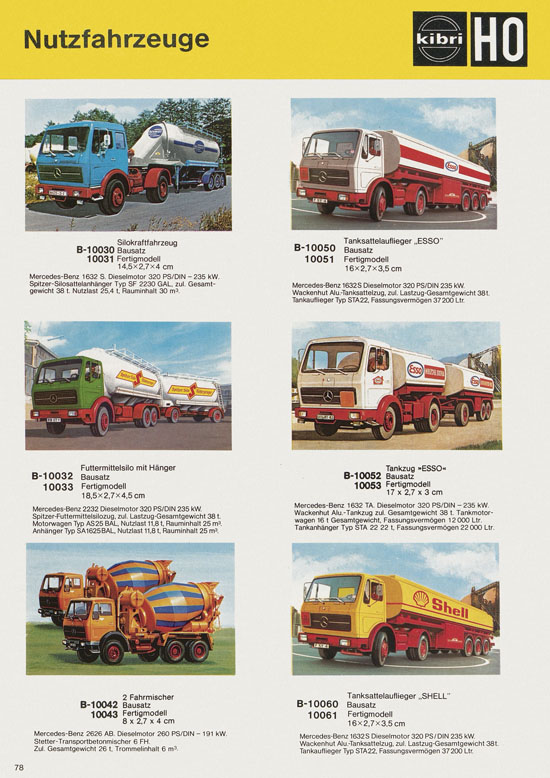 Kibri Katalog Modellbahn-Zubehör 1978-1979