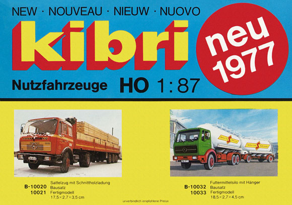 Kibri Neuheiten Nutzfahrzeuge 1977