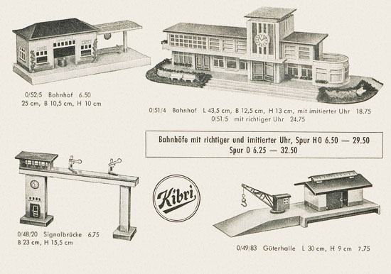 Kibri Modell-Prospekt Seit 60 Jahren Qualitätsspielwaren 1955