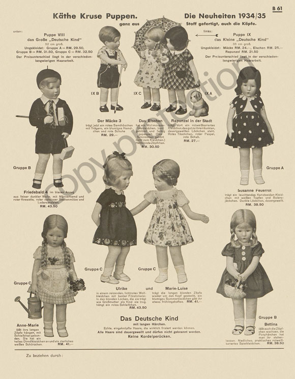 Käthe Kruse Puppen Prospekt Die Neuheiten 1934-1935