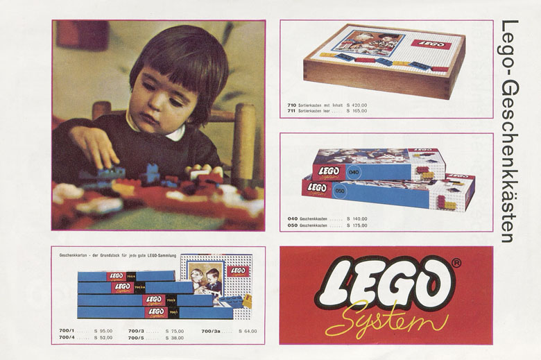 Lego Prospekt Geschenkkästen 1965