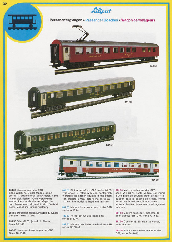 Liliput Modelleisenbahn Katalog 1975