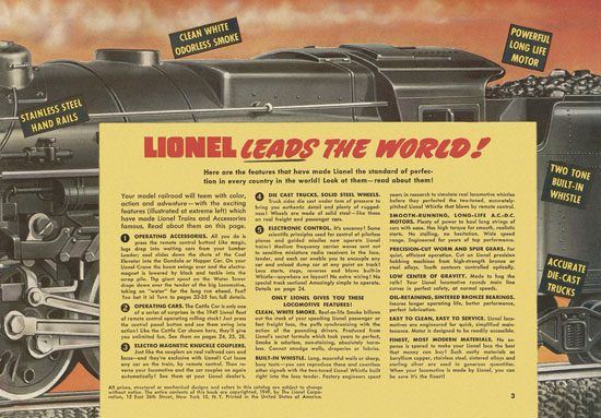 Lionel catalog 1949