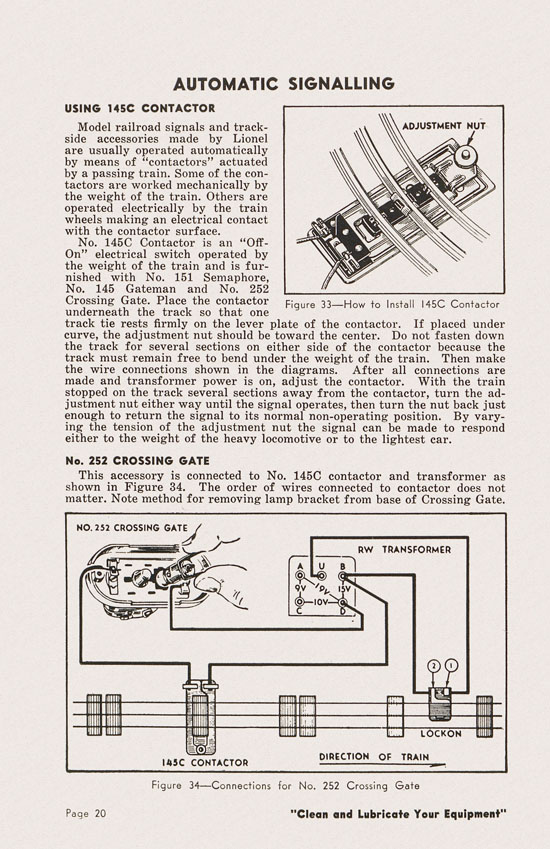 Lionel Instructions for Assembling and Operating 1950