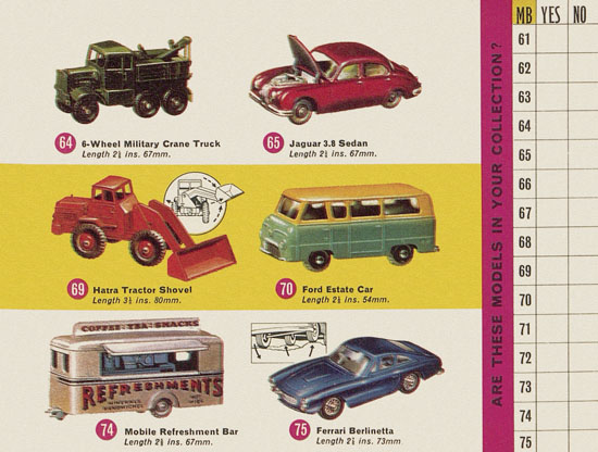 Matchbox Collectors catalogue USA Edition 1965