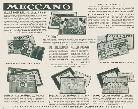 Meccano Mecanique en miniature 1935-1936