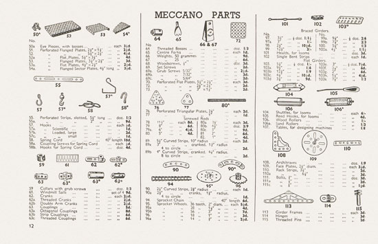 Meccano The Stars send their Message Katalog 1939-1940